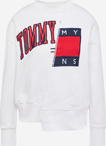 Tommy Jeans Суичър в бяло: отпред