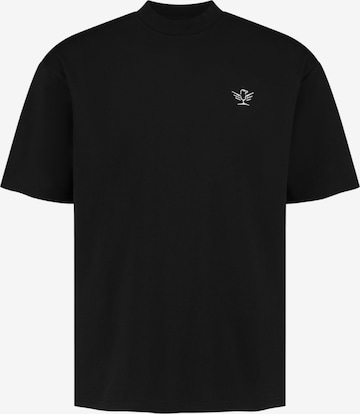 T-Shirt 'Black Embroidered Tee' leon aguila en noir : devant