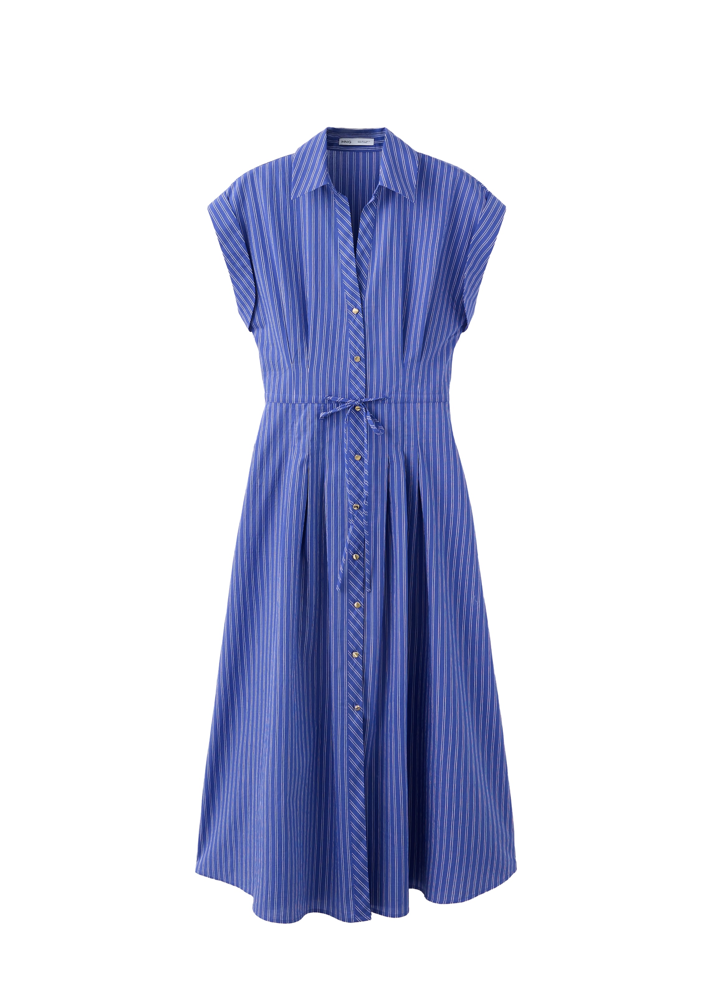 MANGO Blousejurk 'DRESS RAYI' in Blauw: voorkant
