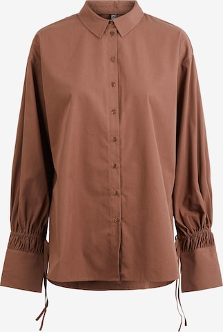 PIECES Blouse 'Sella' in Bruin: voorkant