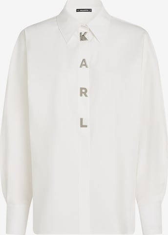 Bluză de la Karl Lagerfeld pe alb: față