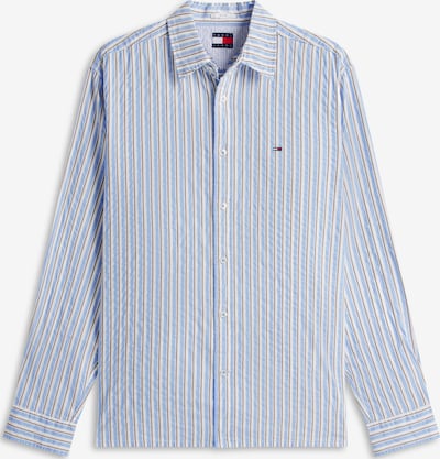 Marškiniai iš Tommy Jeans, spalva – šviesiai mėlyna / ruda / balta, Prekių apžvalga