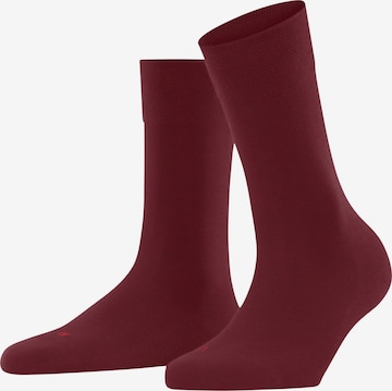 FALKE Socks 'Sensitive London' in Red: front