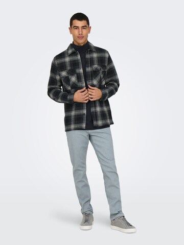 Only & Sons Regular fit Overhemd 'ONSCEDRIC' in Grijs