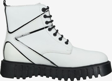 Kickers Lace-Up Ankle Boots in White