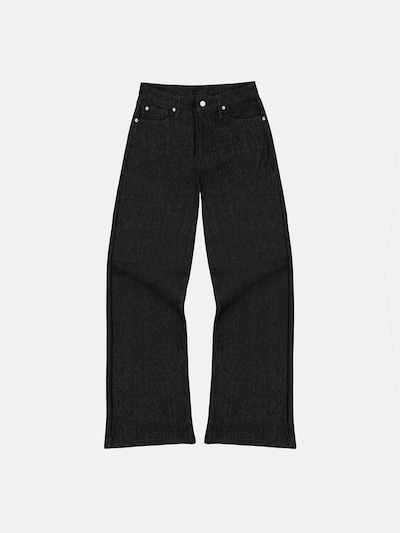ENRAGE Jean 'BOOTCUT' en 26 en noir denim, Vue avec produit