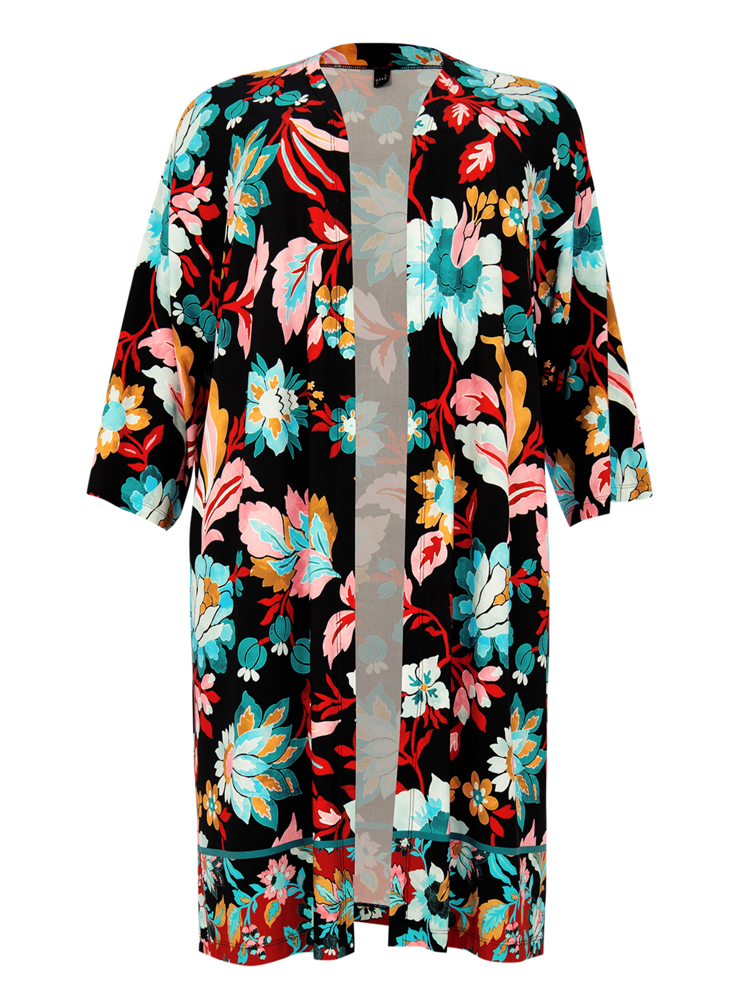 YOEK Kimono in Zwart: voorkant