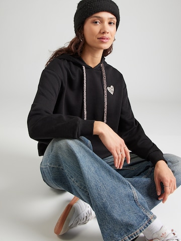 Felpa 'PCCHILLI' di PIECES in nero: frontale