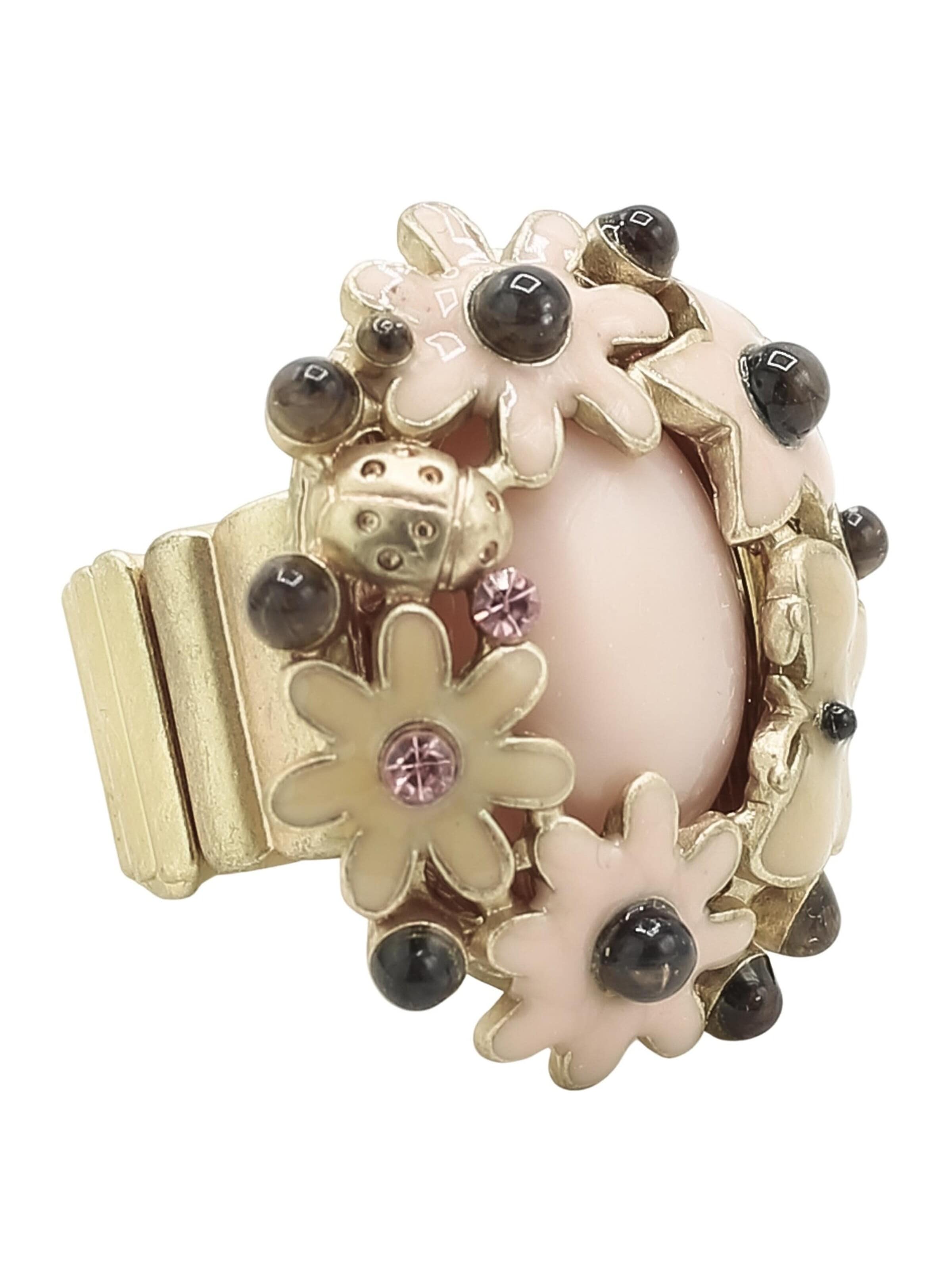 COLLEZIONE ALESSANDRO Ring 'Frühlingsgefühl' in Pink: front