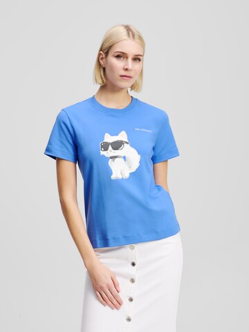 T-shirt Karl Lagerfeld en bleu : devant