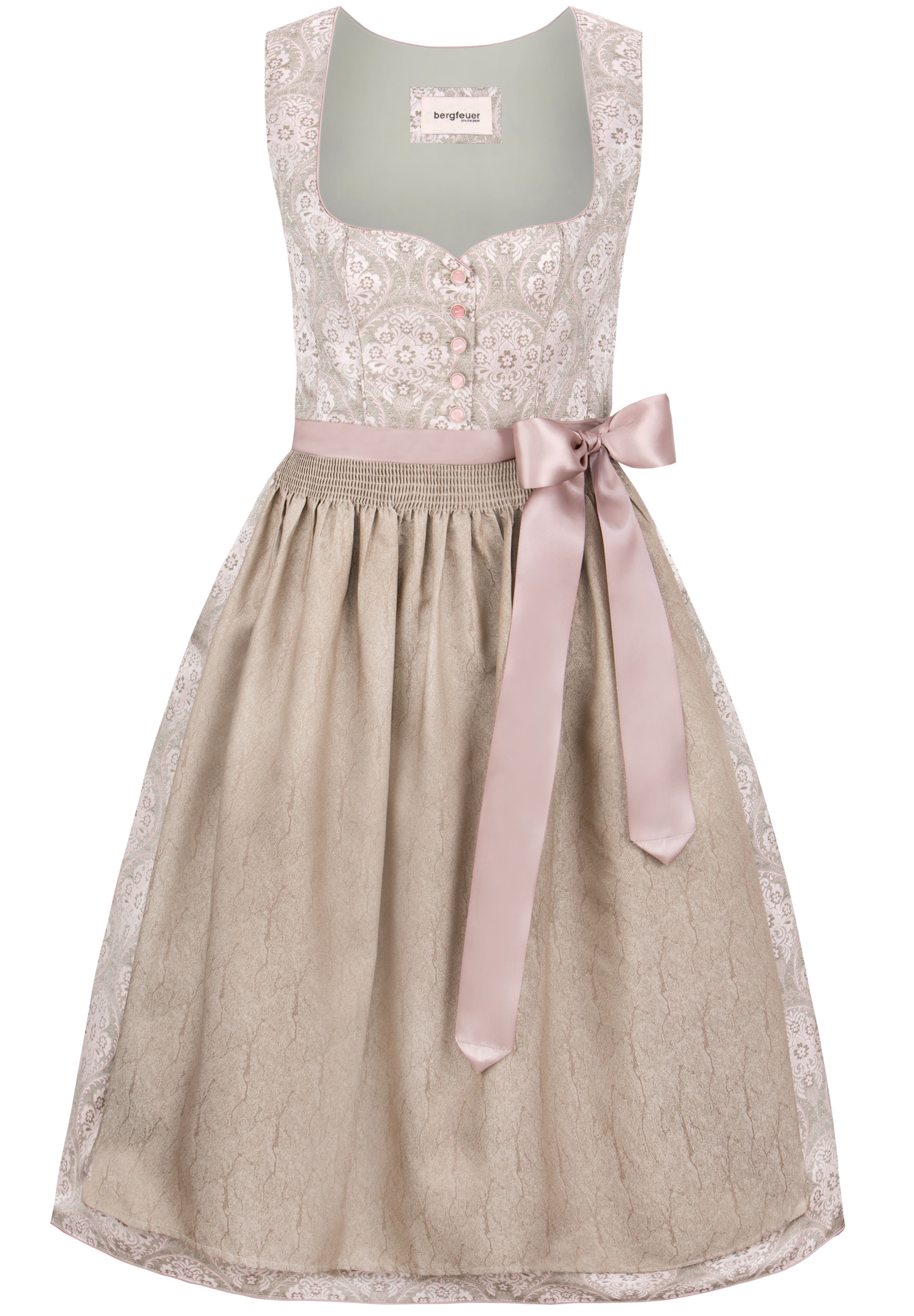 STOCKERPOINT Dirndl 'Rajana' in 32 in kitt / rosé, Produktansicht