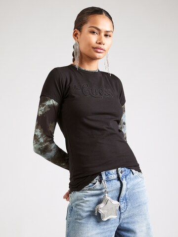 T-shirt GUESS en noir : devant