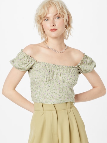 Motel Blouse 'Ribei' in Groen: voorkant