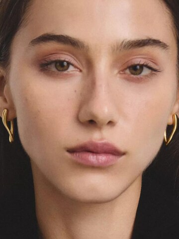Boucles d'oreilles 'Vergoldete Creolen mit Geschwungenem Design' Thomas Sabo en or