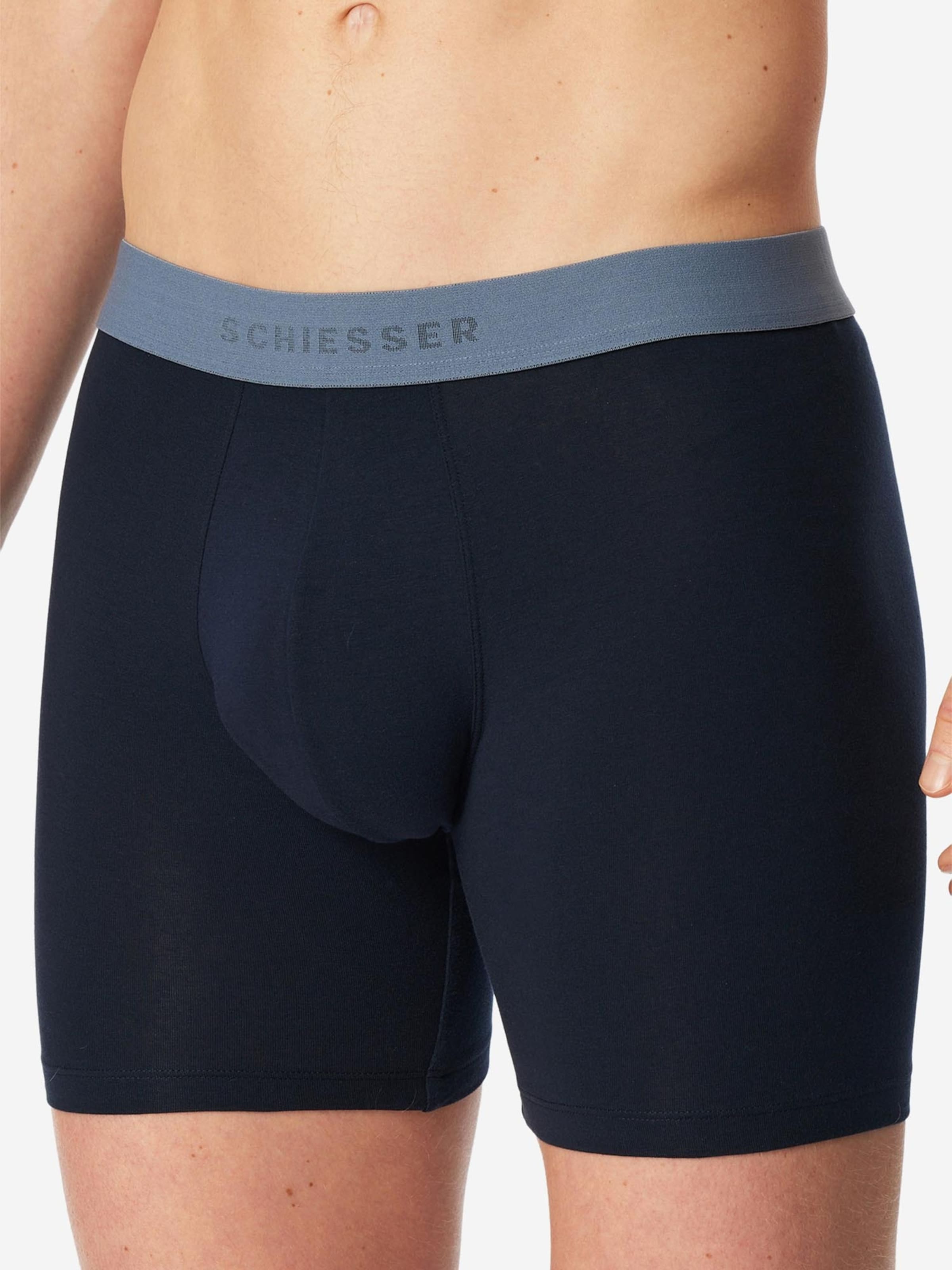 SCHIESSER - Calzoncillo boxer ' 95/5 Organic Cotton ' en azul: frente