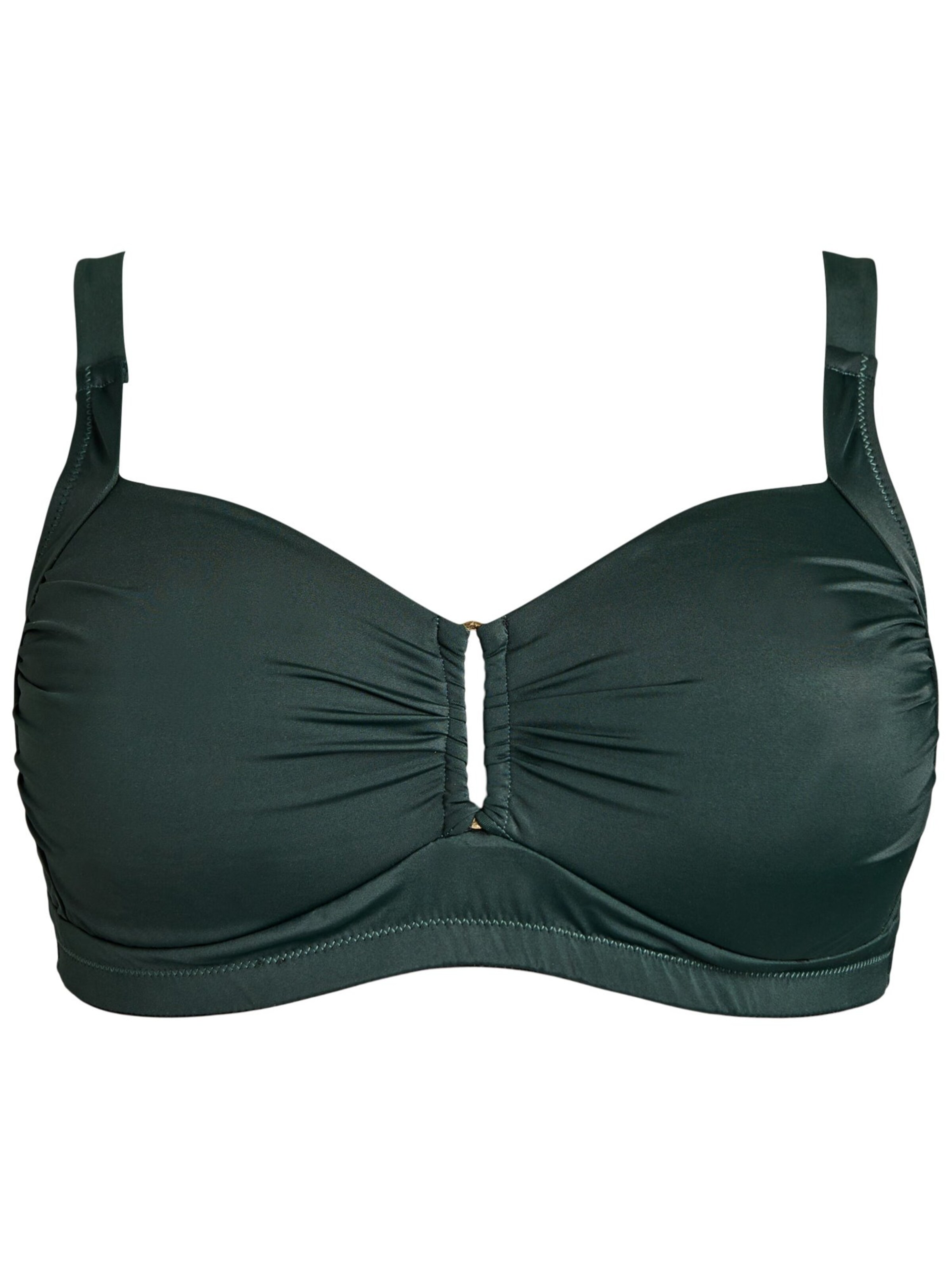 Swim by Zizzi Push-up Bikinitop 'Stilde' in Groen: voorkant