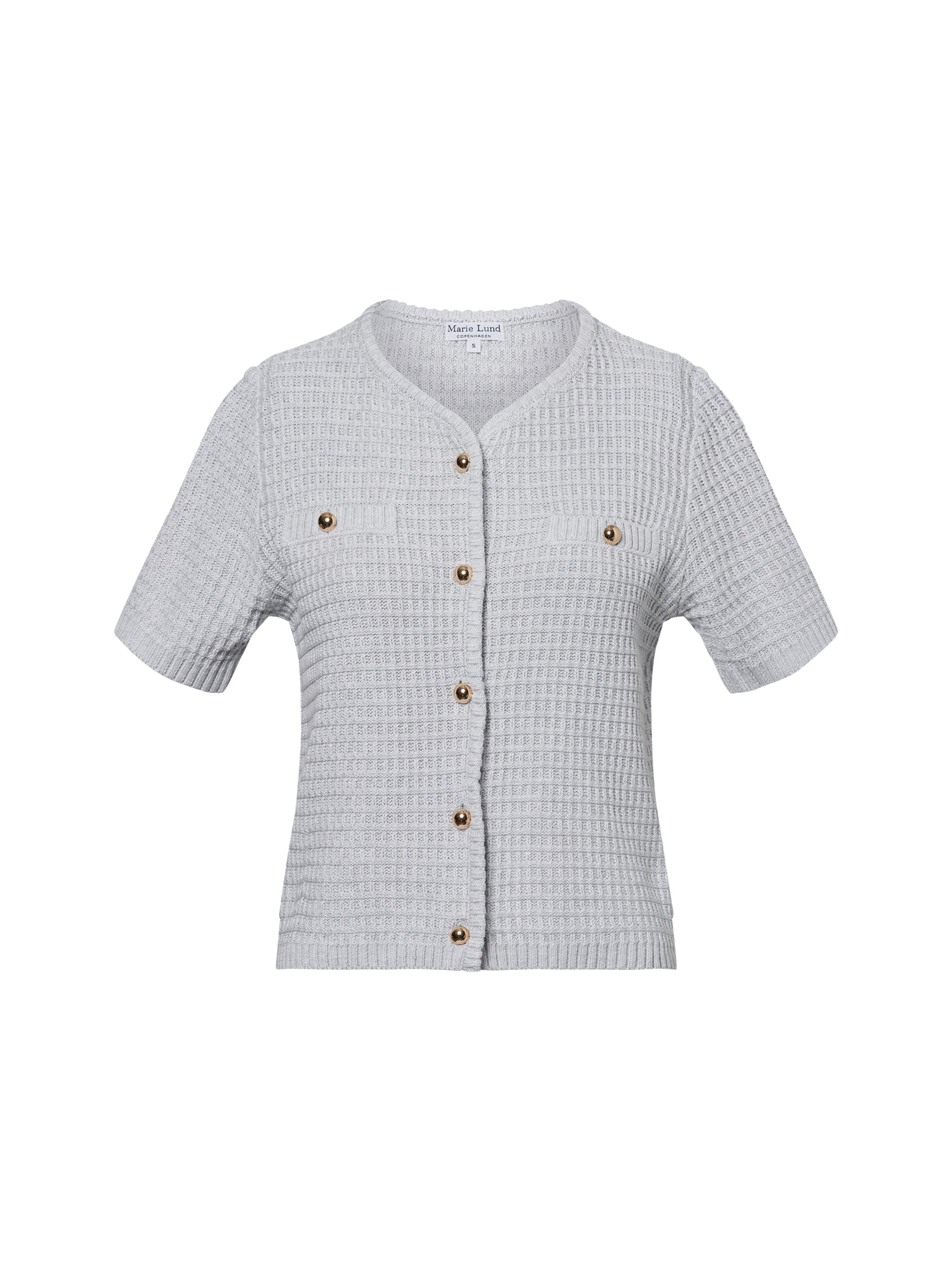 Cardigan Marie Lund en gris : devant