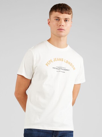T-Shirt 'WADDON' Pepe Jeans en blanc : devant