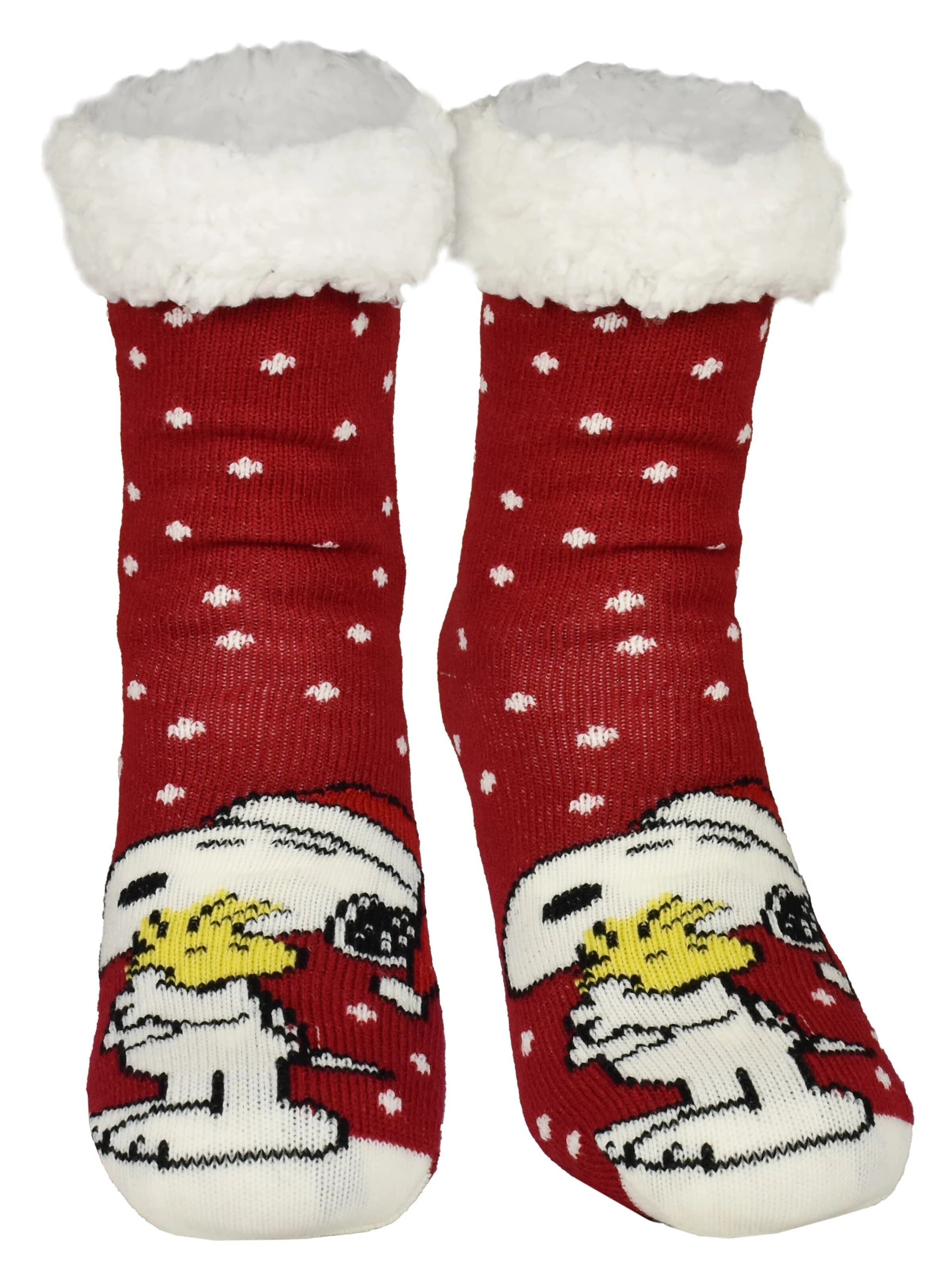 Snoopy & Die Peanuts Socks in Red: front