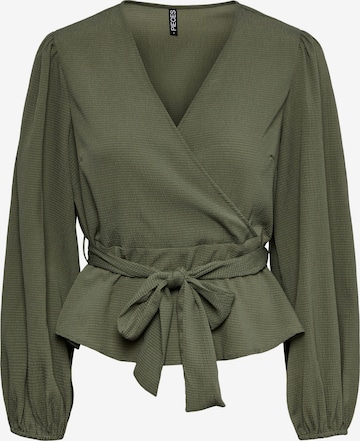 PIECES Blouse 'Naima' in Green: front