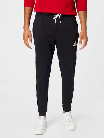 ADIDAS SPORTSWEAR Tapered Workout Pants 'Entrada 22' in Black: front