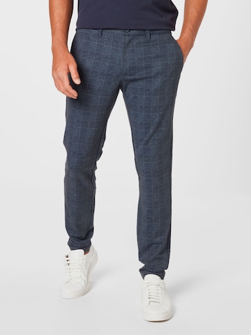 Coupe slim Pantalon chino 'Mark' Only & Sons en bleu : devant