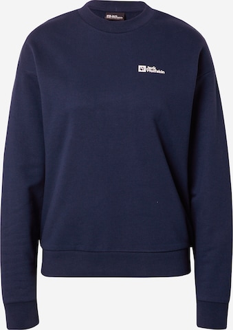 JACK WOLFSKIN Athletic Sweatshirt in Blue: front