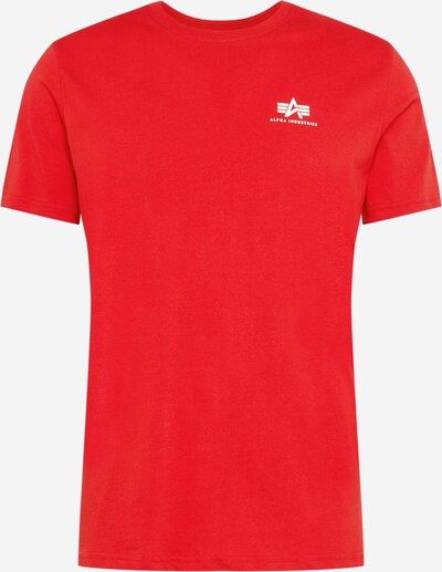 ALPHA INDUSTRIES Bluser & t-shirts i rød / hvid, Produktvisning
