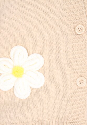 swirly Knit cardigan in Beige