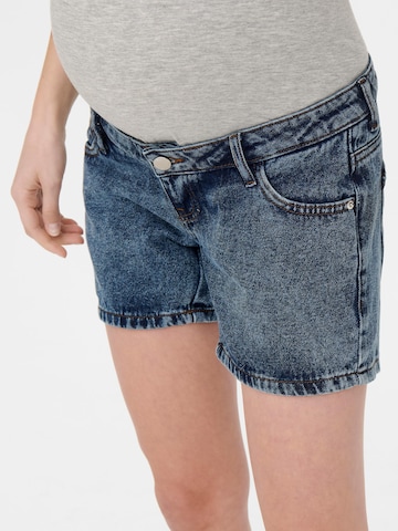 Only Maternity Regular Shorts  'JAGGER' in Blau