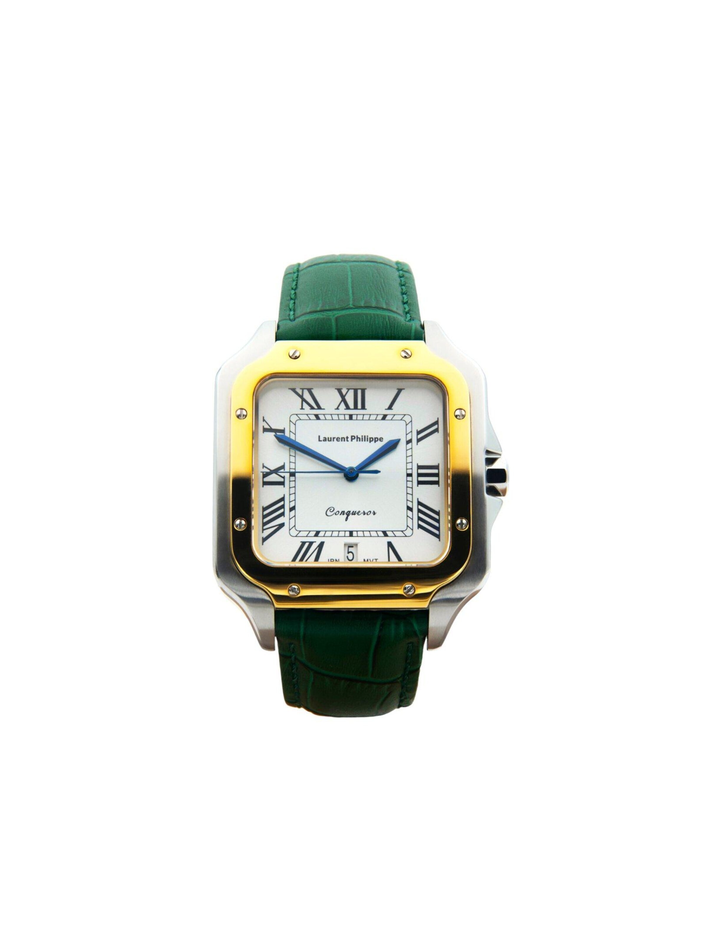 Laurent Philippe - Reloj analógico 'Conqueror Imperial Topaz-Tsavorite Temptation' en verde: frente