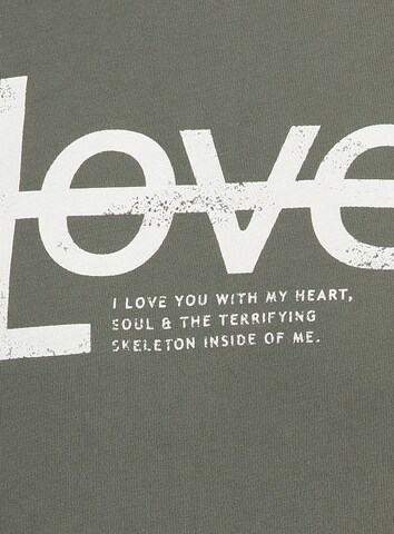 Key Largo Shirt 'MT LOVE YOU' in Grün