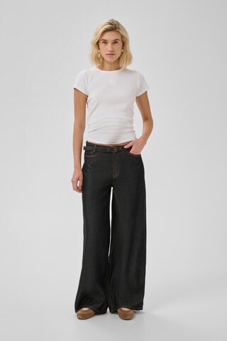 Wide Leg Jean 'Tasma ' My Essential Wardrobe en noir