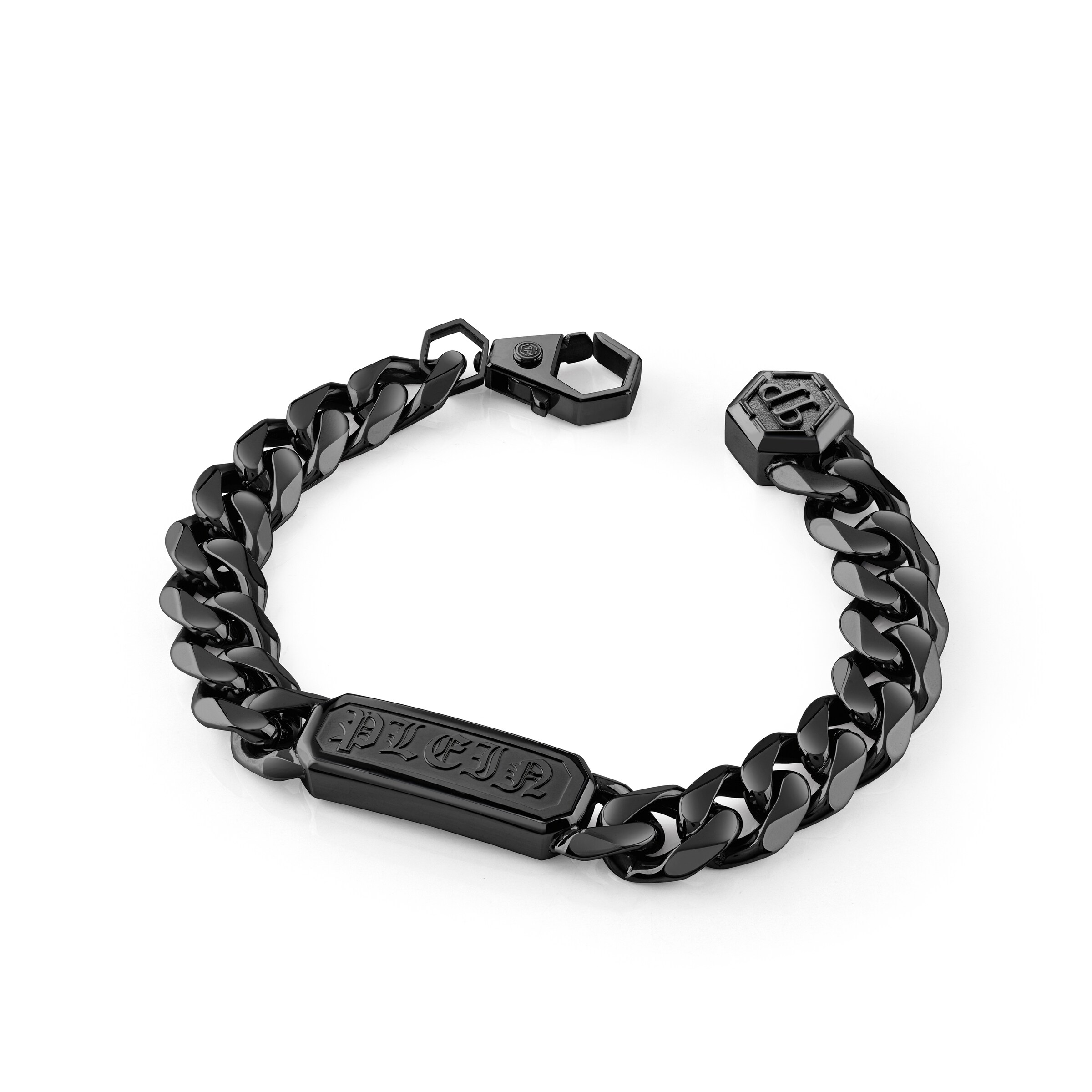 Bracelet 'Gothic' Philipp Plein Jewellery en noir : devant