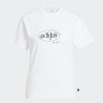 ADIDAS SPORTSWEAR Performance Shirt 'Elem Flrl' in White: front