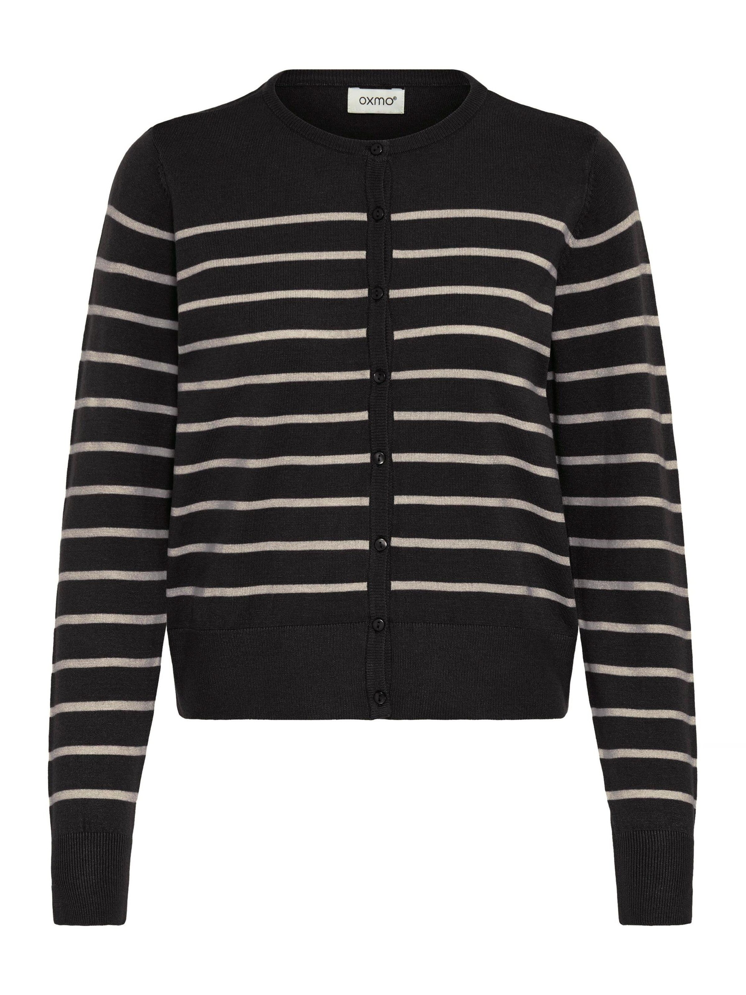 Oxmo - Cárdigan 'Fkeana' en negro: frente