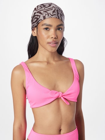 HOLLISTER Bikinitop in Roze: voorkant