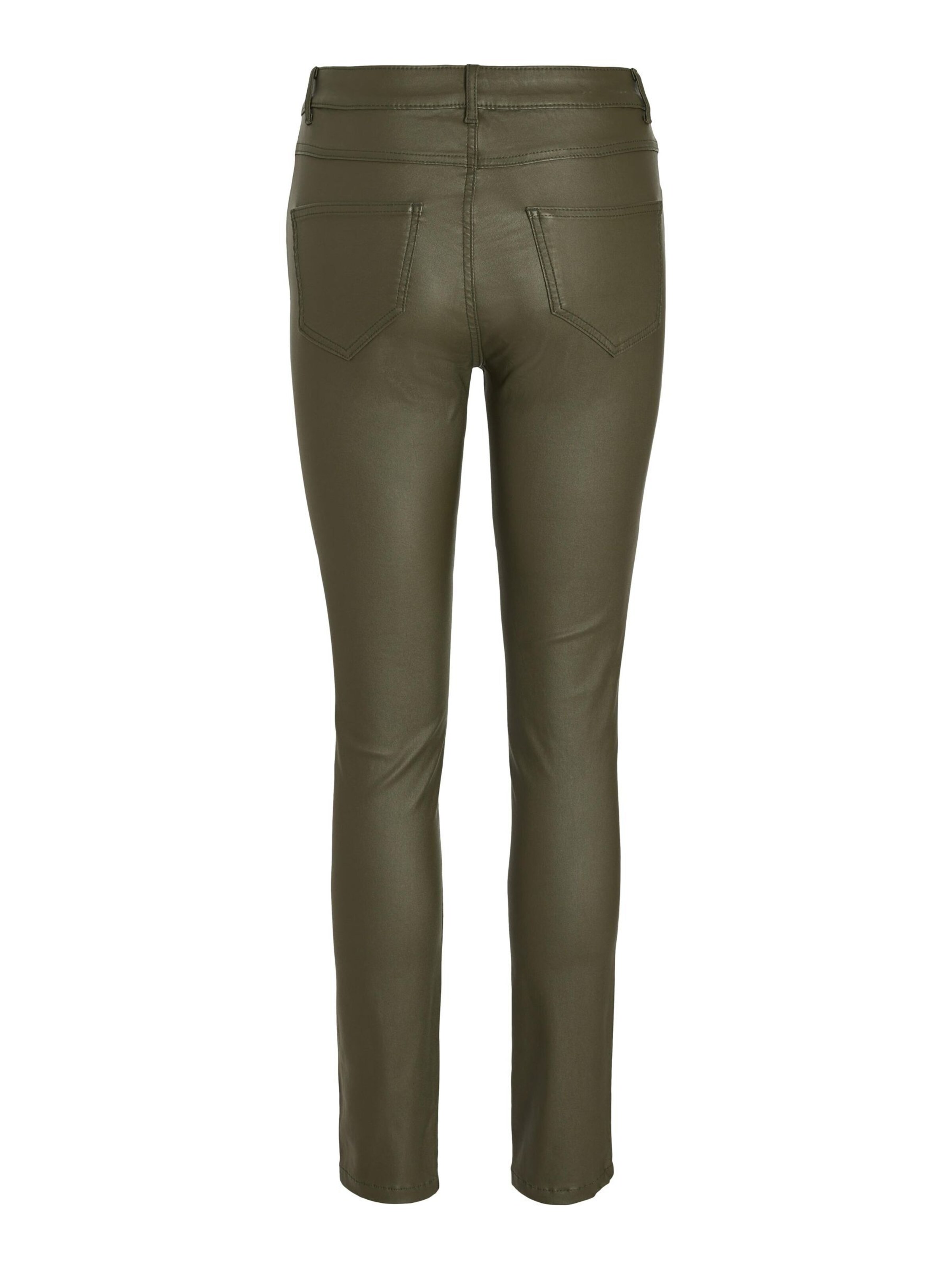 VILA Slim fit Trousers in Green