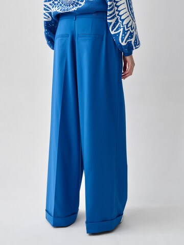 TATUUM Wide leg Pleat-front trousers 'Bogna' in Blue