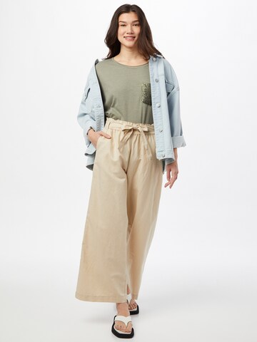 ESPRIT Wide leg Veckad byxa i beige