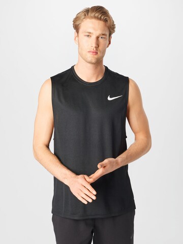 T-Shirt fonctionnel 'Superset' NIKE en noir : devant