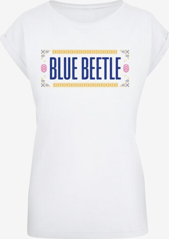 Maglietta 'Blue Beetle' di ABSOLUTE CULT in bianco: frontale