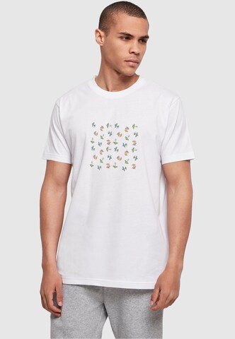 Merchcode T-Shirt 'Peanuts Umbrellas V2' in Weiß: predná strana