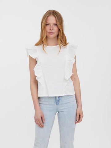 VERO MODA Top 'Ovina' in Wit: voorkant