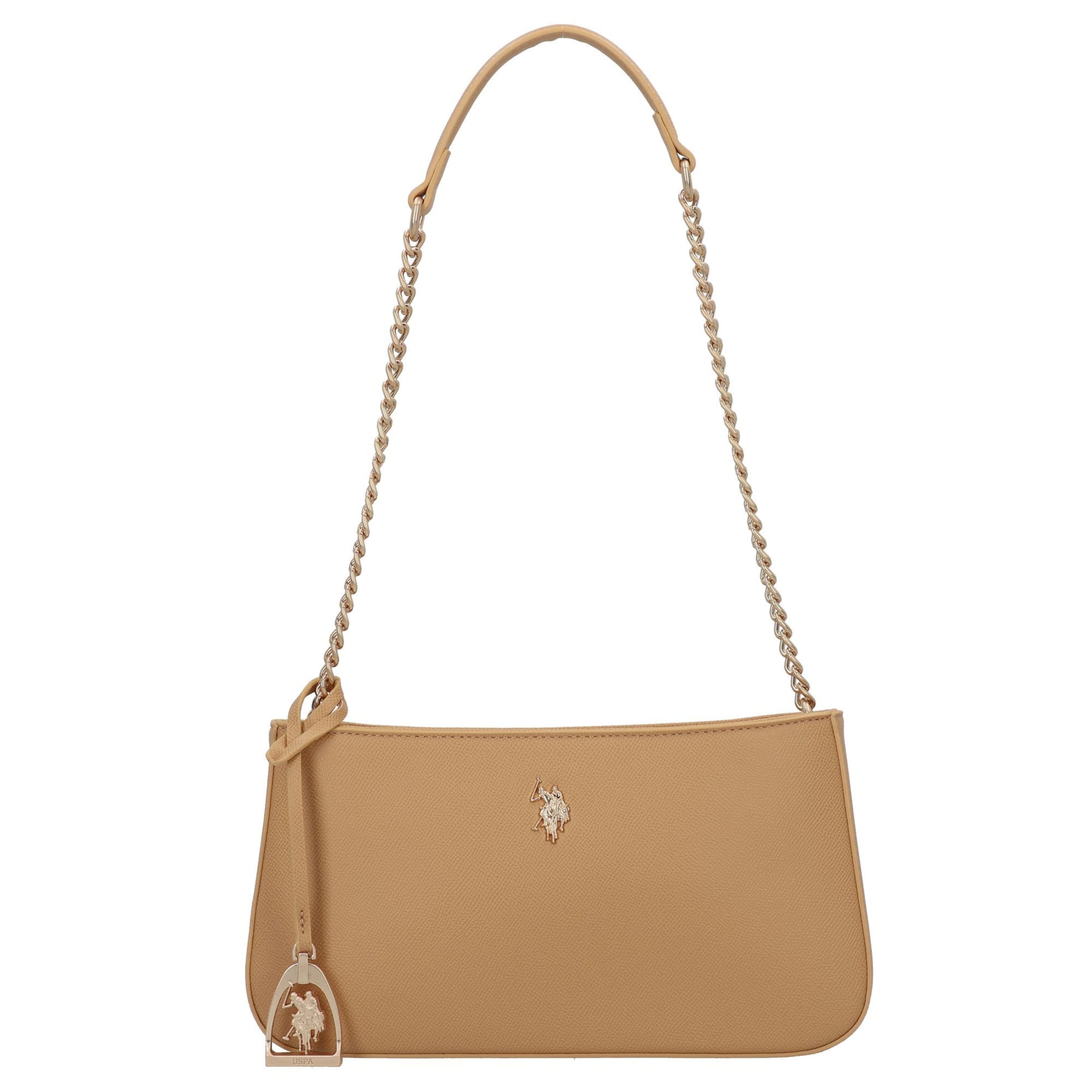 U.S. POLO ASSN. Schultertasche 'Jones' in Braun: Vorderseite