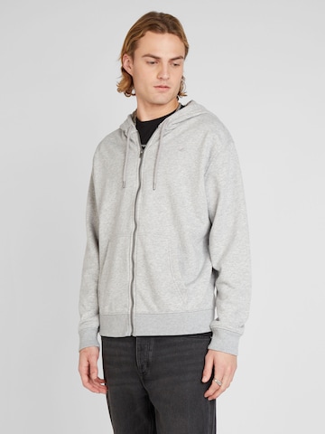 HOLLISTER - Sudadera con cremallera en gris: frente