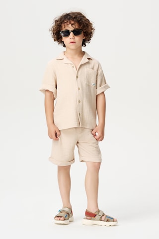 Noppies Comfort fit Overhemd 'Ladue' in Beige: voorkant