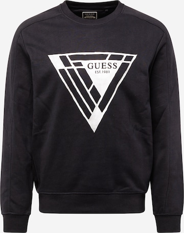 GUESSSweater majica - crna boja: prednji dio