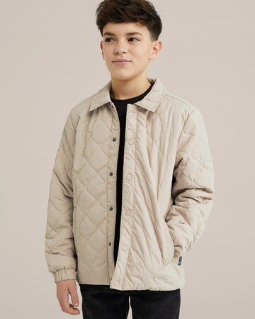WE Fashion Between-season jacket in Beige: front