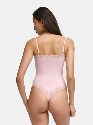 cfab (formerly creamy fabrics) Body 'Bodysuit String mit Lace' i rosa